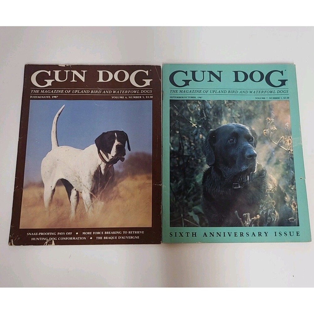 Vintage Lot Of 2 Gun Dog Magazine Volume 6 Number 5, Volume 7 Number 1 From 1987